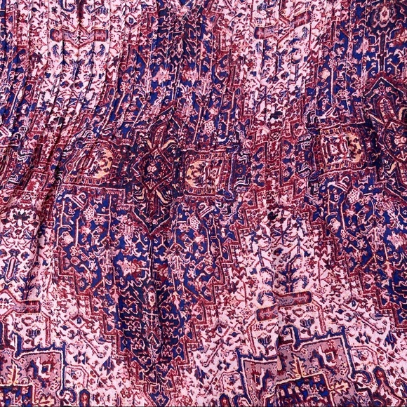 Joie Boho Tile Print Silk Sleeveless Blouse size small casual brunch Preowned - Picture 2 of 6